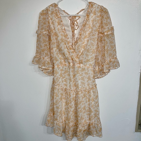 Yellow Floral Dress - Picture 1 of 8
